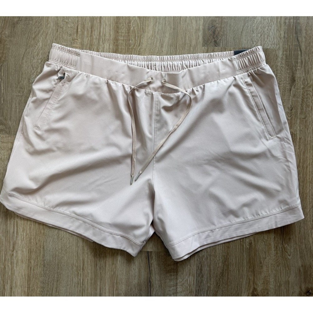 CALIA Journey Collection Mid Rise Sport Short 5" Inseam Beige Tan Womens 2X NWT